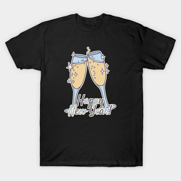 Happy New Year T-Shirt by Kelly Louise Art